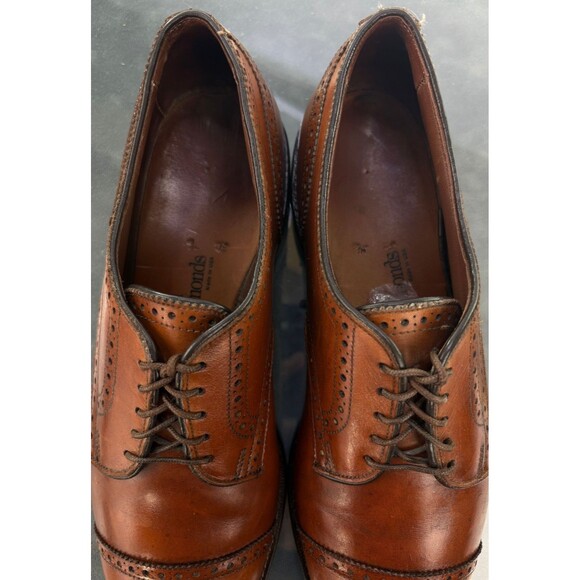 Allen Edmonds Sanford Men\'s Medallion Derby Dress Shoes Size 9.5 B Made in USA main image 11